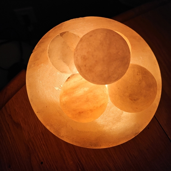 Salt lamp with 5 balls massage light pink - Picture 8 of 9